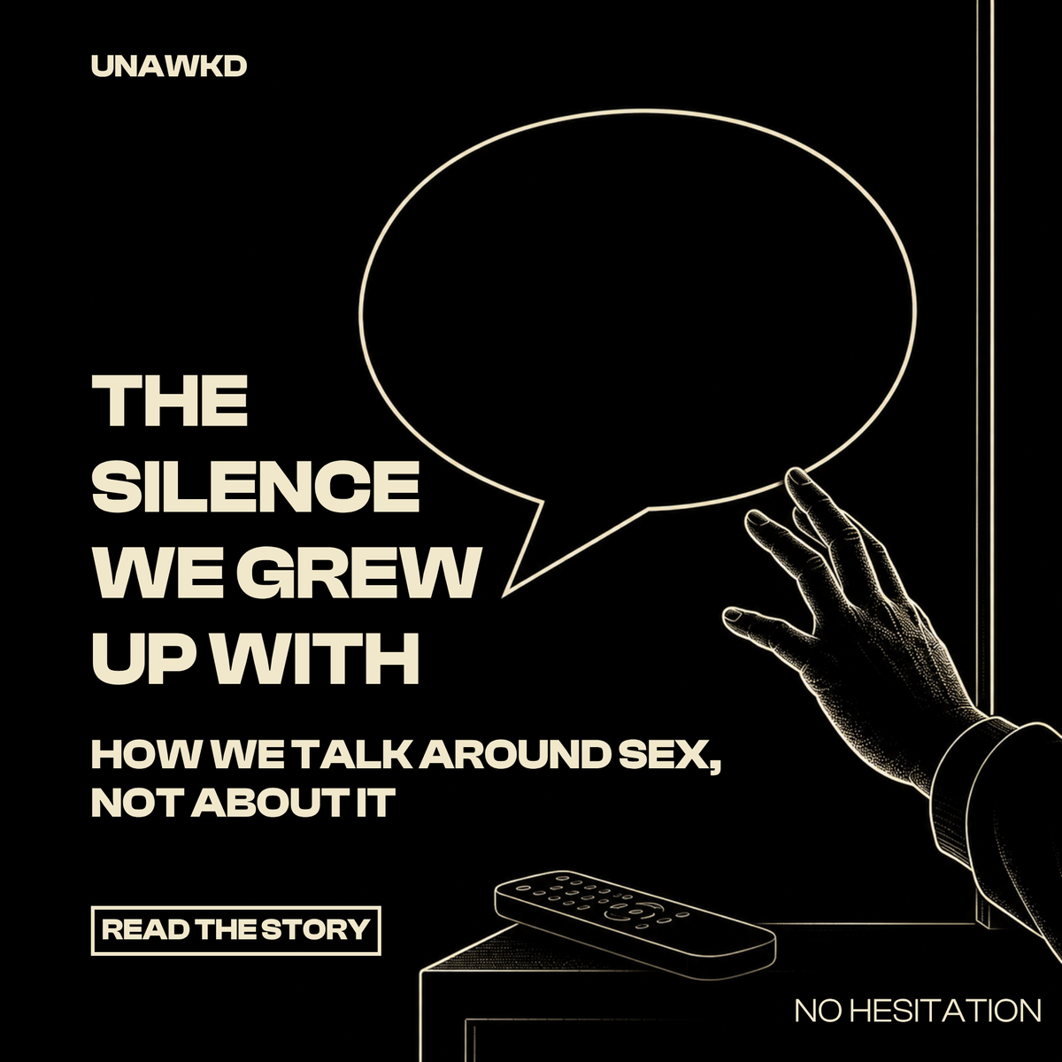 Empty speech bubble illustration representing condom stigma in India and the cultural silence around sex